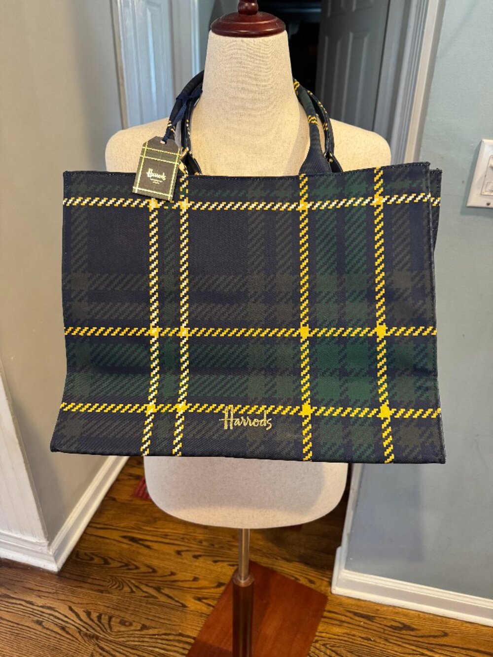 Harrods Tartan Large Tote - New with Tags - sold out everywhere